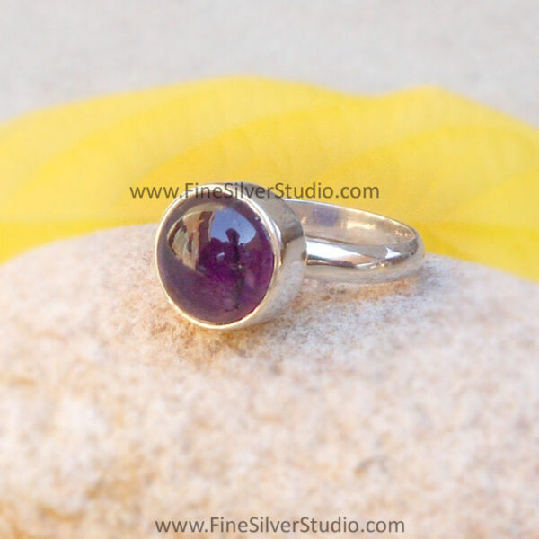 Natural Purple Amethyst Ring Gift ideas for her