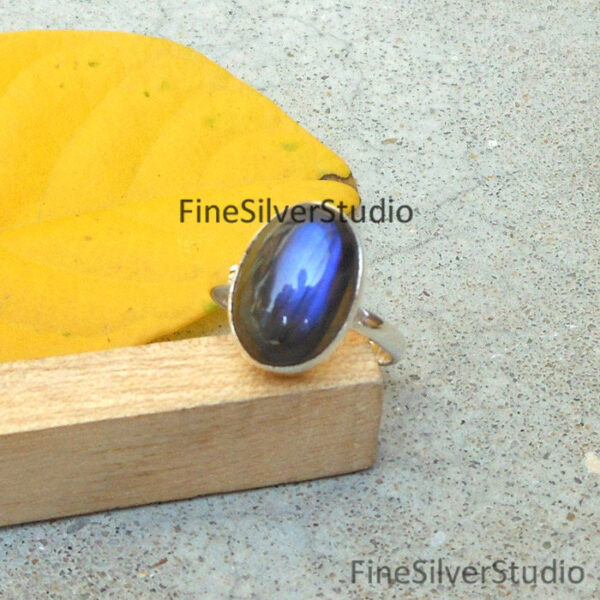 Labradorite Oval Ring Gift Jewelry for her