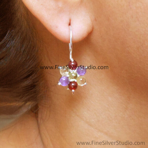 Multistone dangle earring women's jewelry