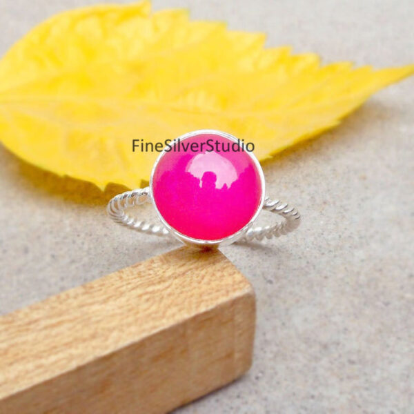 Handmade Jewelry Pink Stone Ring