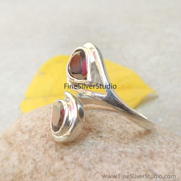 Dual Stone Ring Adjustable Bypass Ring